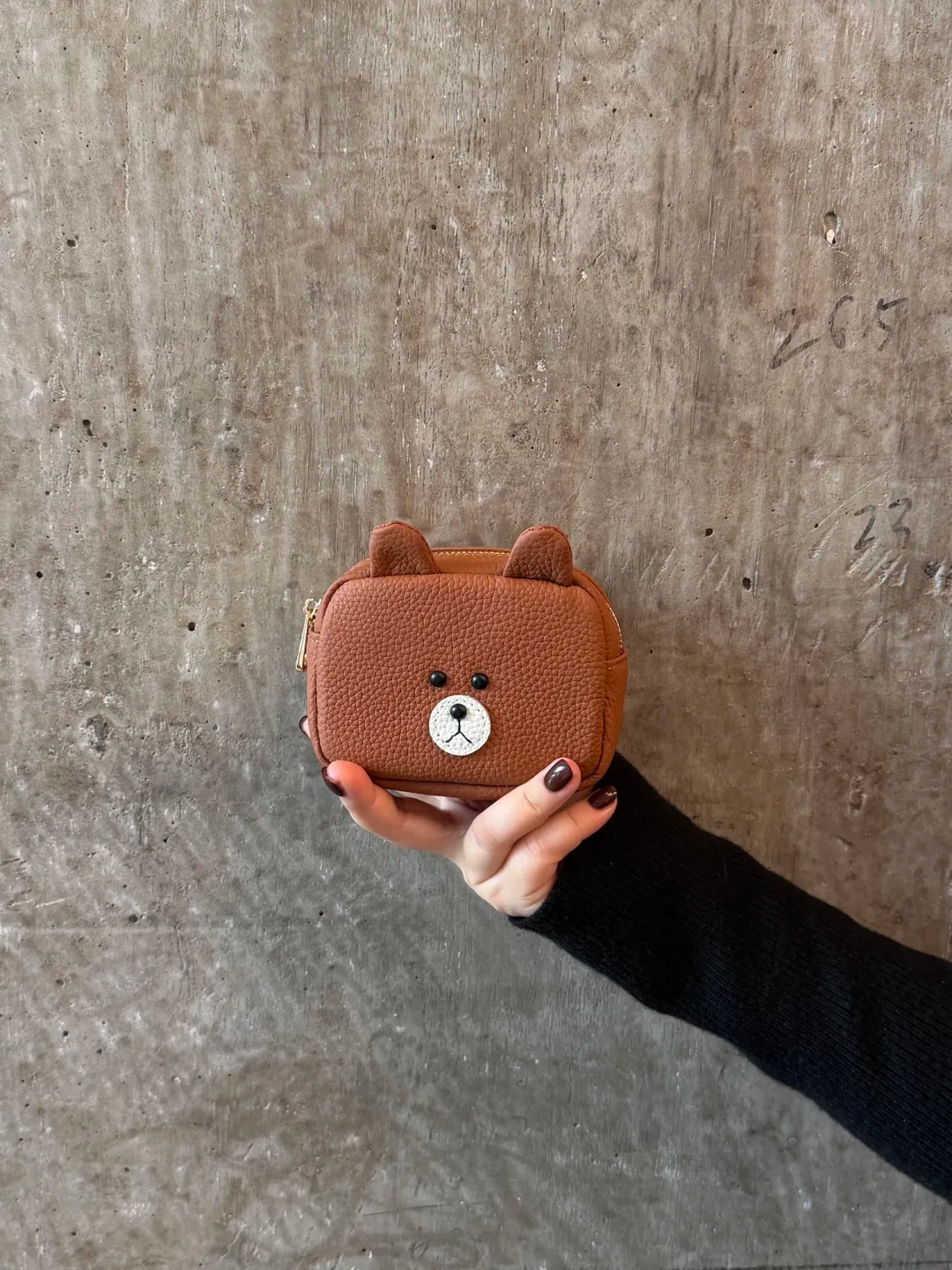 Bear Leather Mini Pouch | Genuine Leather Coin Purse, Key Pouch & Earbud Case