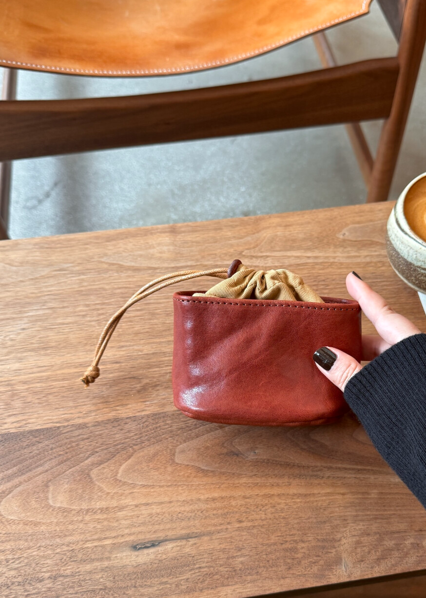 Small Leather Drawstring Pouch | Jewelry & Everyday Essentials