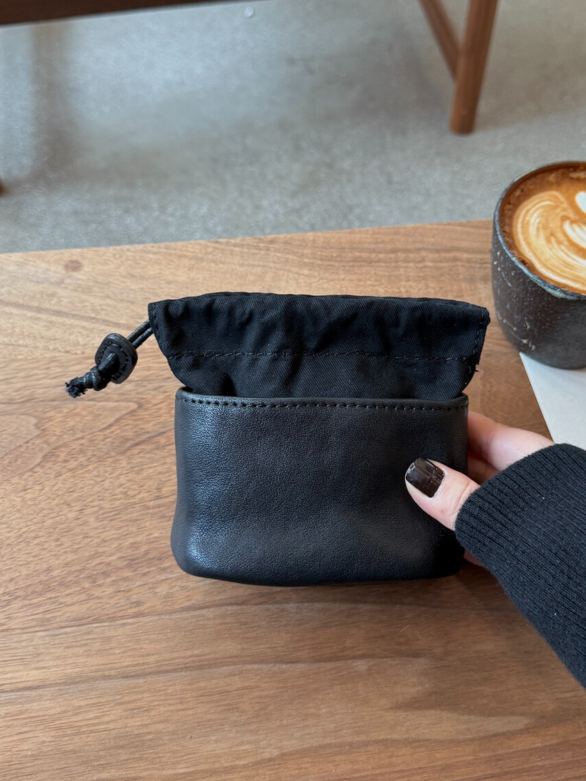 Small Leather Drawstring Pouch | Jewelry & Everyday Essentials
