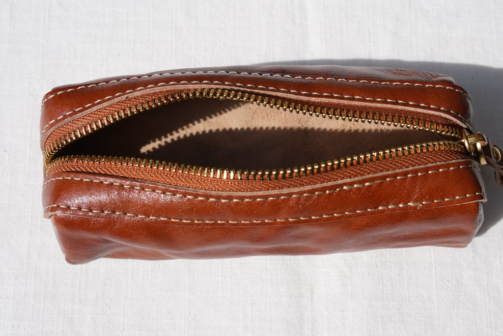 Extra-Large Vegetable-Tanned Leather Pen Case