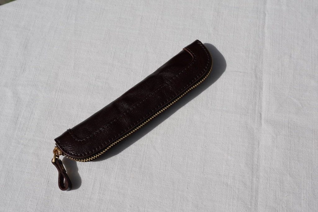 Slim Vegetable-Tanned Leather Pen Case