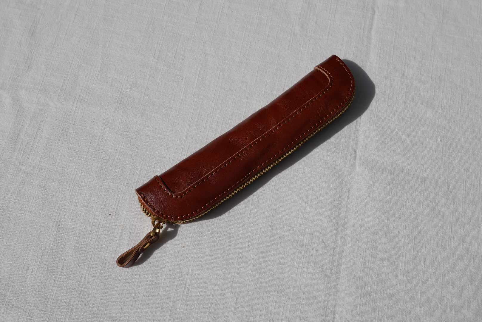 Slim Vegetable-Tanned Leather Pen Case