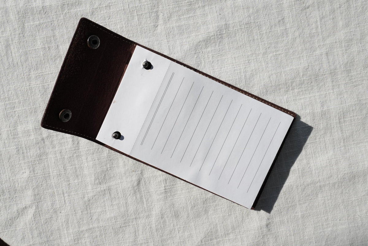 Vegetable-Tanned Leather Refillable Notepad
